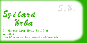 szilard wrba business card